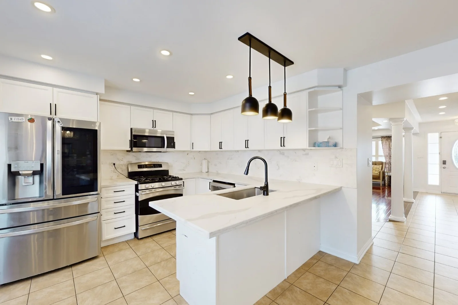 Bright modern kitchen in a represented property
